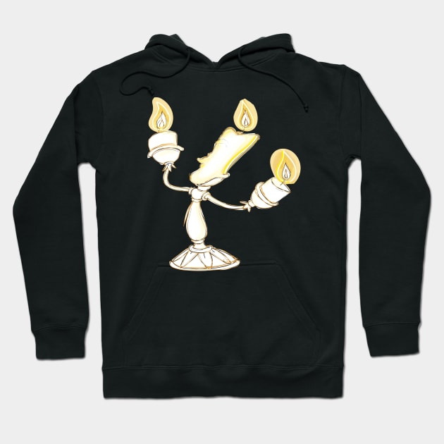 Version  minimalista La bella y la bestia "Lumiere" Hoodie by Arte Disney Minimalista